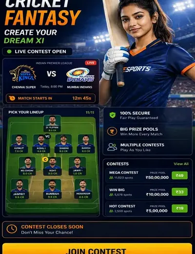 Betodd (bet oddvip) fantasy cricket & matchday visual 3